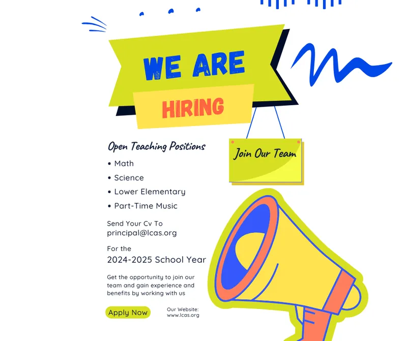 We are hiring teachers graphic